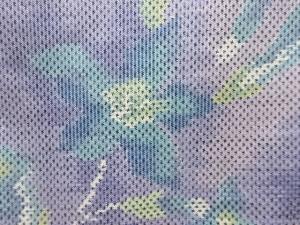 アンティーク　枝花模様織り出し本場大島紬着物(5マルキ)